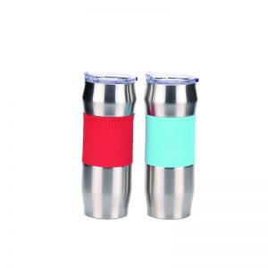 Curve Shape Stainless Steel Sports Water Bottle with Lid And Handle