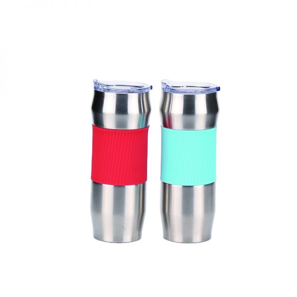 Curve Shape Stainless Steel Sports Water Bottle with Lid And Handle