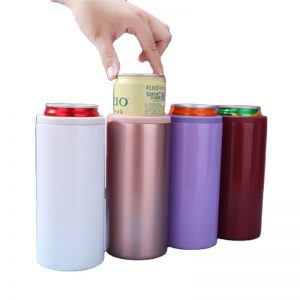 Skinny Can Cooler Double Wall Vacuum Insulated 12 oz Summer Gift