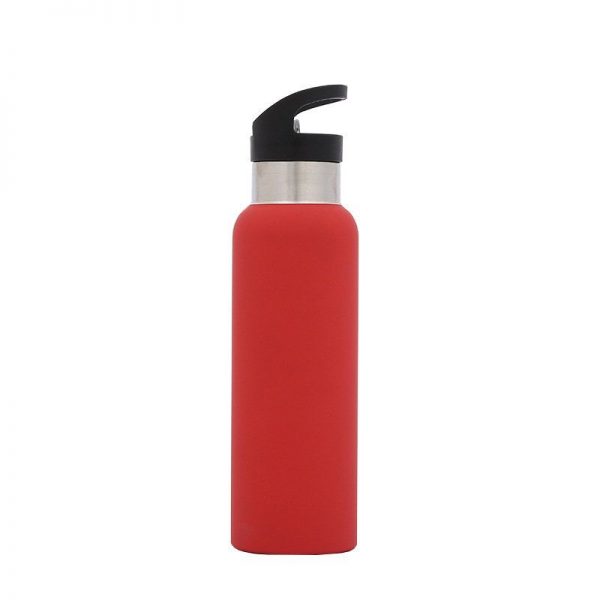 Stainless Steel 500ml Sports-oriented Water Bottle with Straw