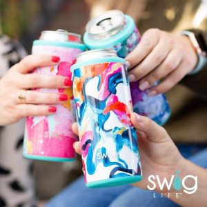 Best pattern design koozie: SWIG LIFE skinny can cooler 12 ounces