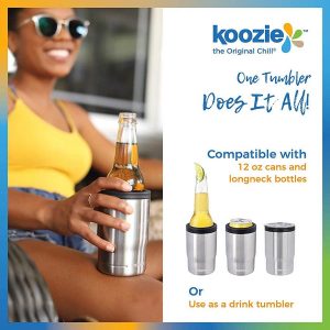 Best 3-in-1 bottle can koozie tumbler:KOOZIE tumbler, bottle, can cooler 3-in-1 stainless steel