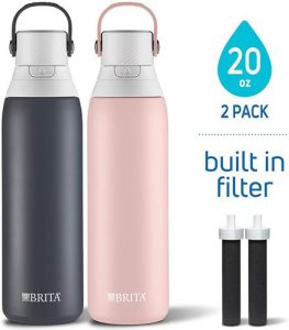 Brita 20oz Stainless Steel Double Wall Insulated Kids Bottle With Filtering