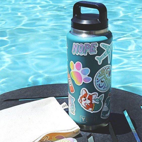 customized water bottles with stickers