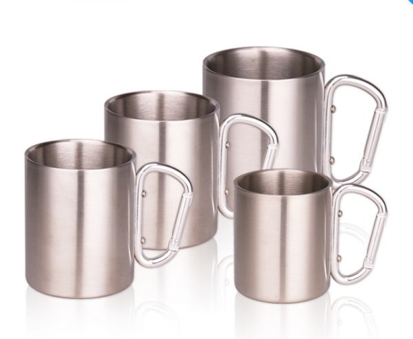 Wholesale Double Wall Stainless Steel Coffee Cup Handle Travel
