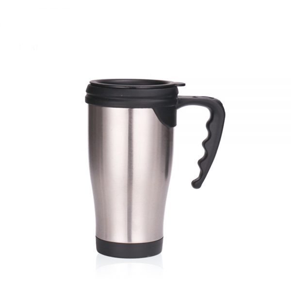 Double Wall Travel Coffee Mug with Handle 550ml